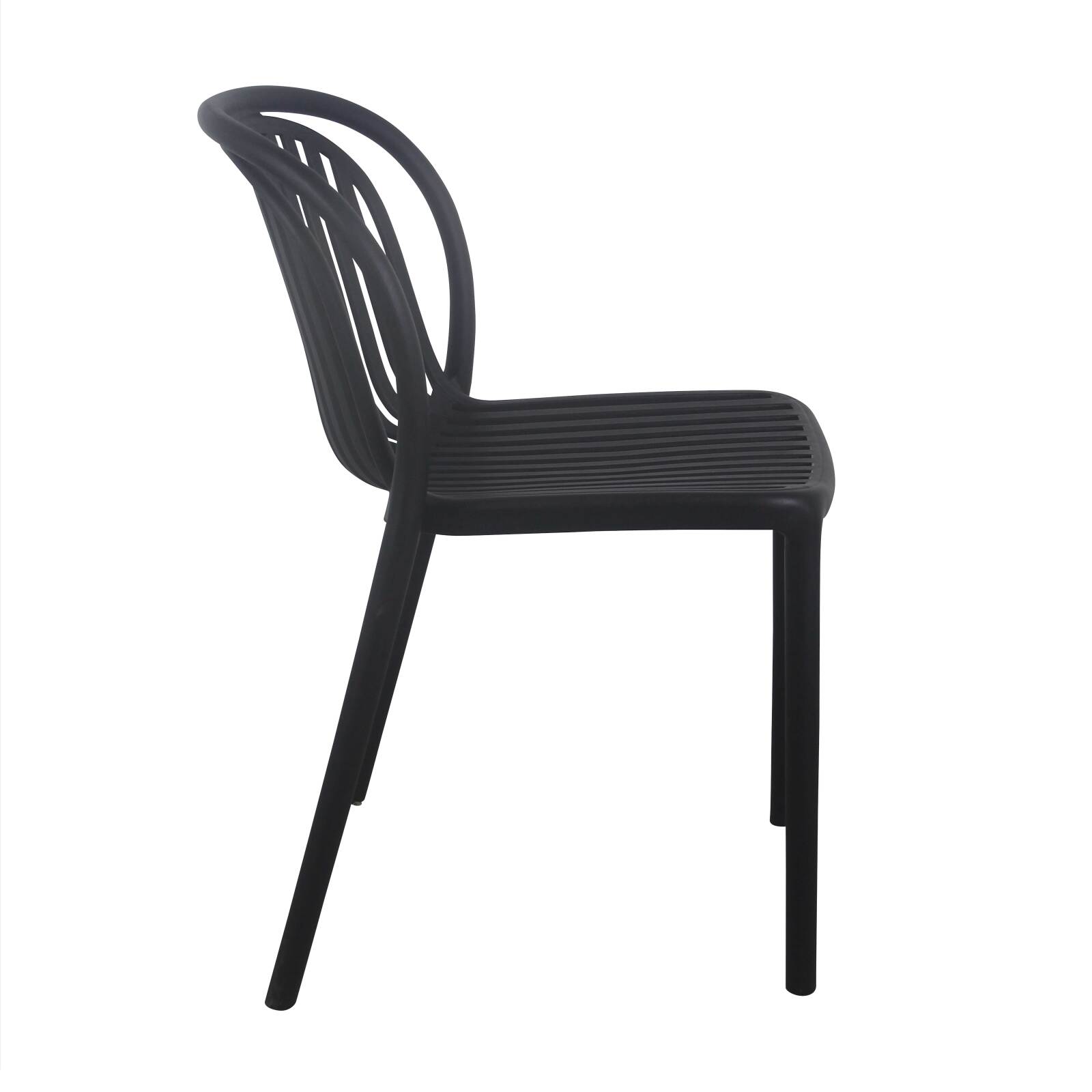 Lot de 4 chaises de terrasse en plastique