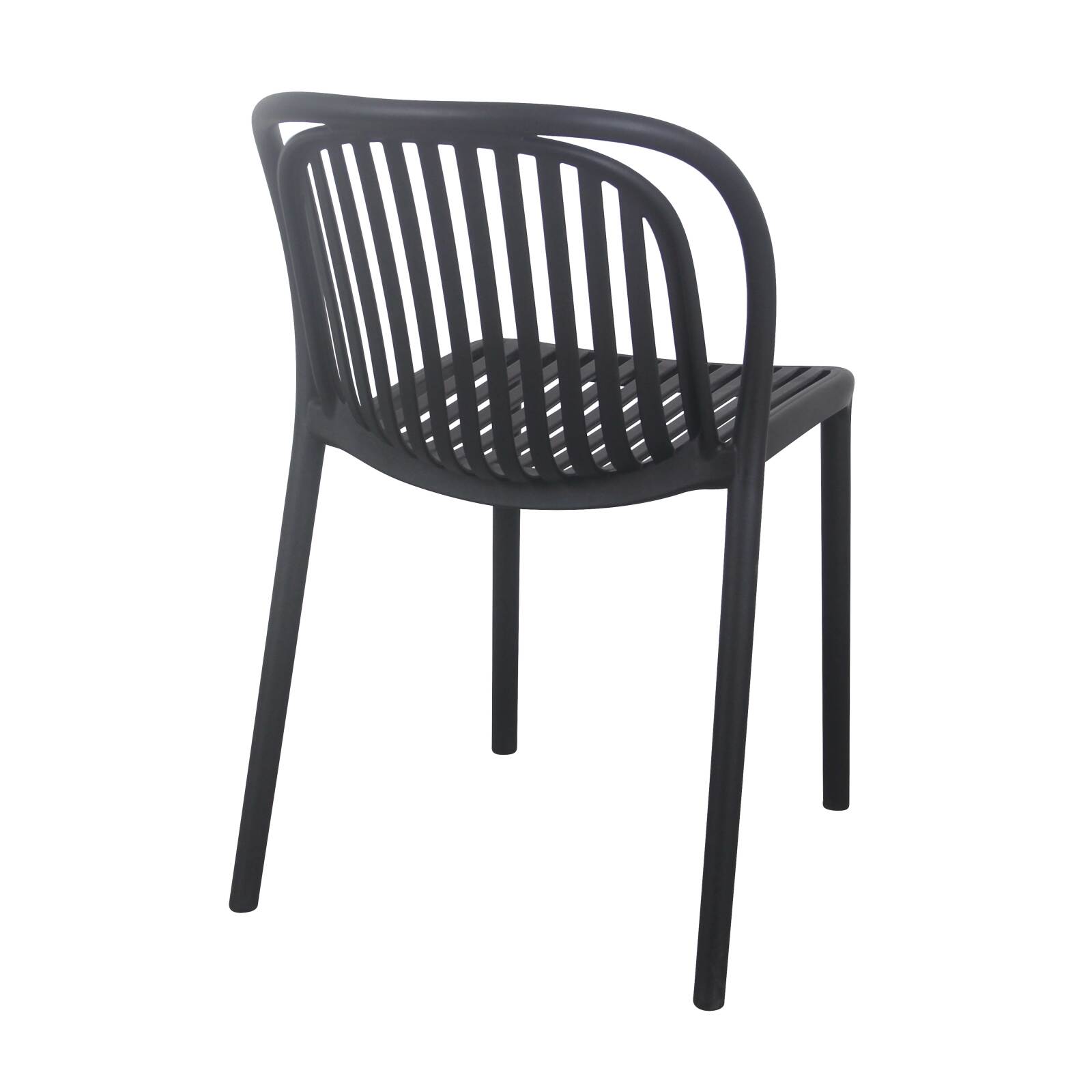 Lot de 4 chaises de terrasse en plastique