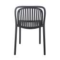 Lot de 4 chaises de terrasse en plastique