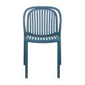 Lot de 4 chaises de terrasse en plastique