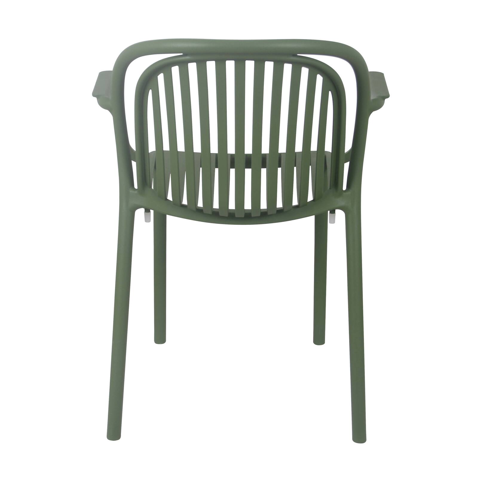 Lot de 4 chaises de terrasse avec accoudoirs en plastique
