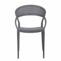 Lot de 4 chaises de terrasse en plastique