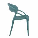 Lot de 4 chaises de terrasse en plastique