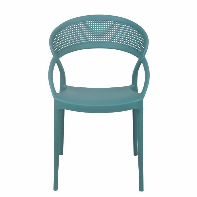 Lot de 4 chaises de terrasse en plastique