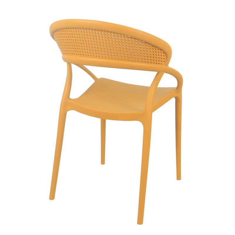 Lot de 4 chaises de terrasse en plastique