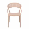 Lot de 4 chaises de terrasse en plastique