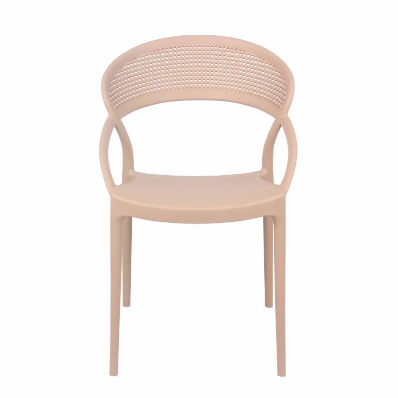 Lot de 4 chaises de terrasse en plastique (3/8)