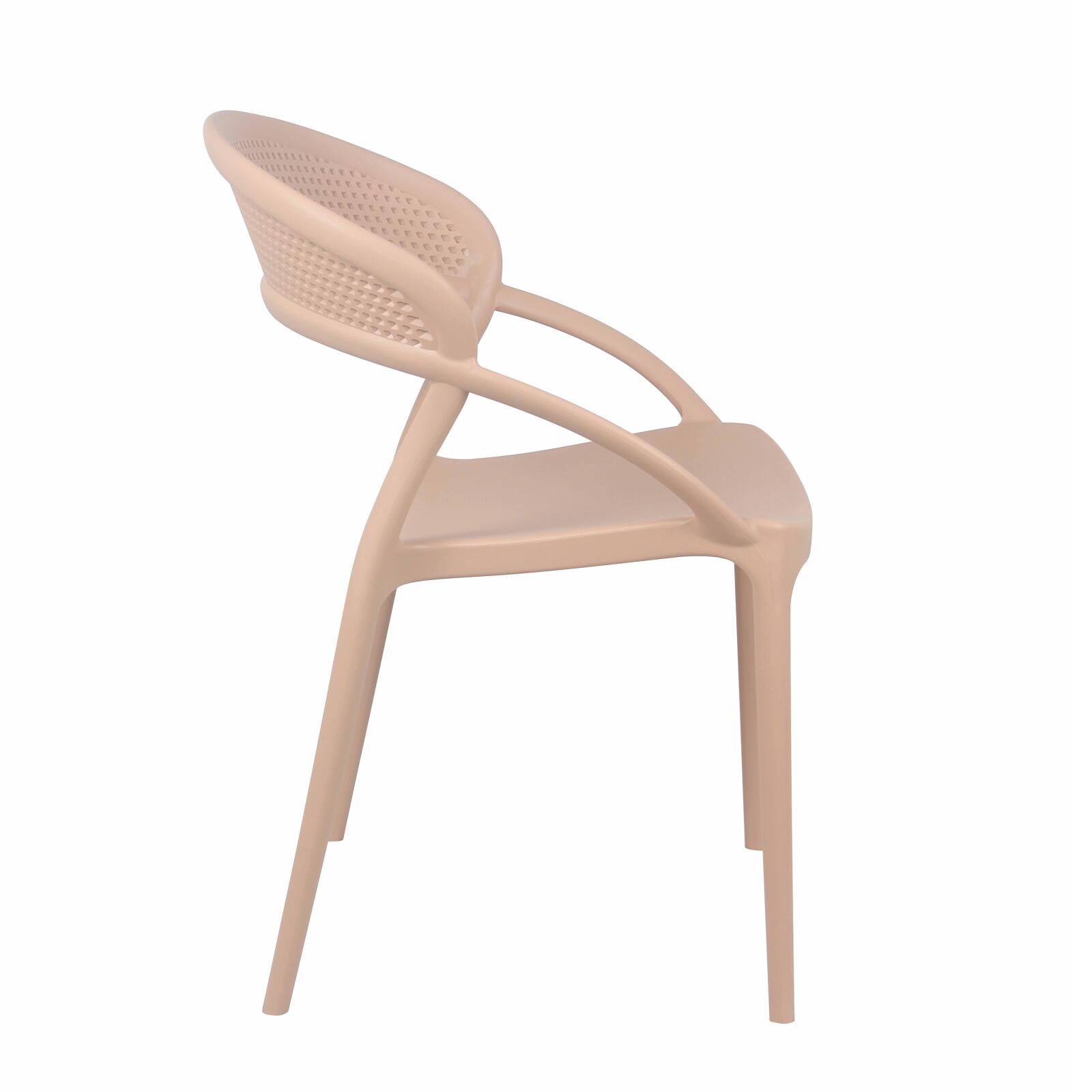 Lot de 4 chaises de terrasse en plastique