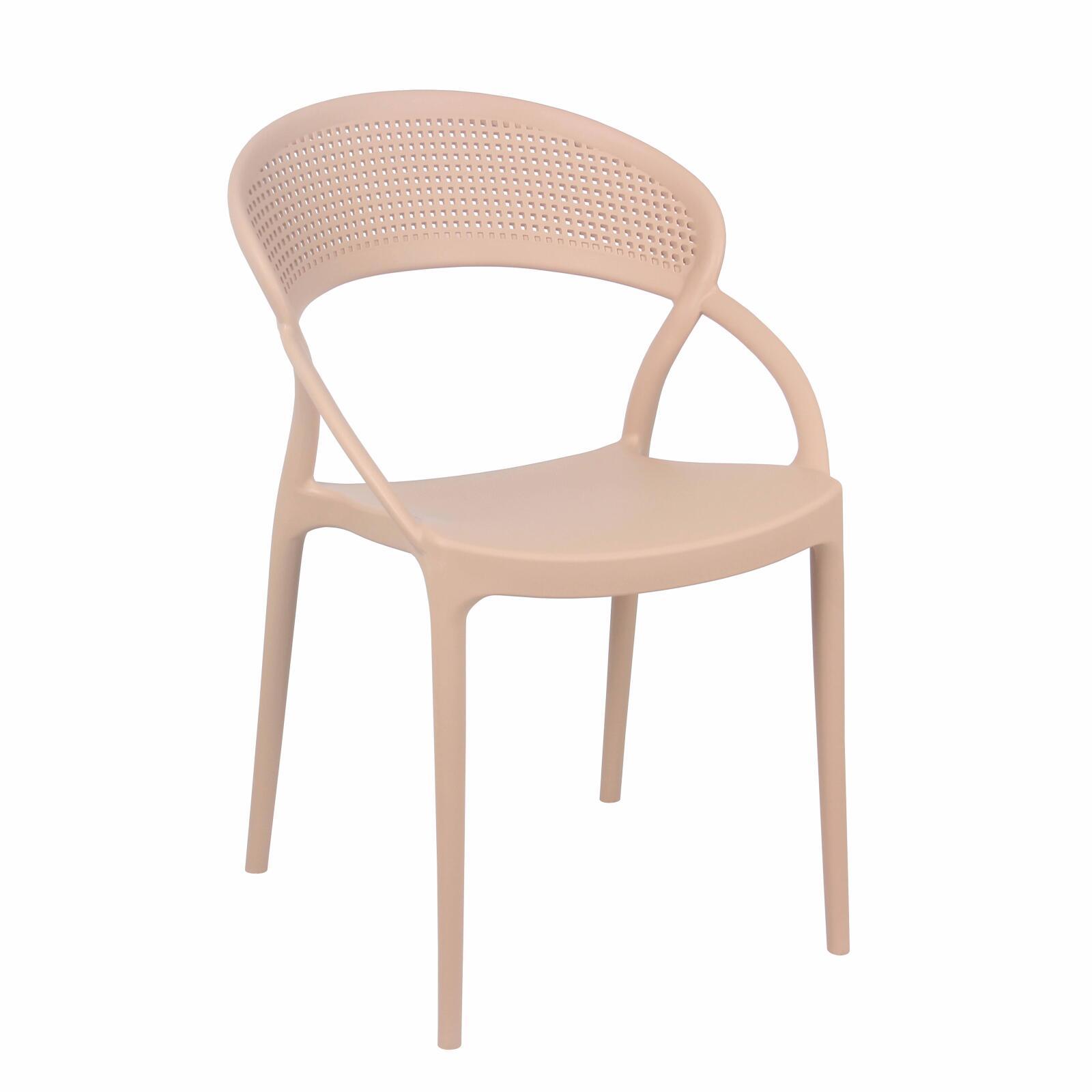 Lot de 4 chaises de terrasse en plastique
