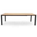 Table de jardin rectangulaire extensible (180/240 x 89 x 74 cm) en aluminium et bois d'eucalyptus FSC®