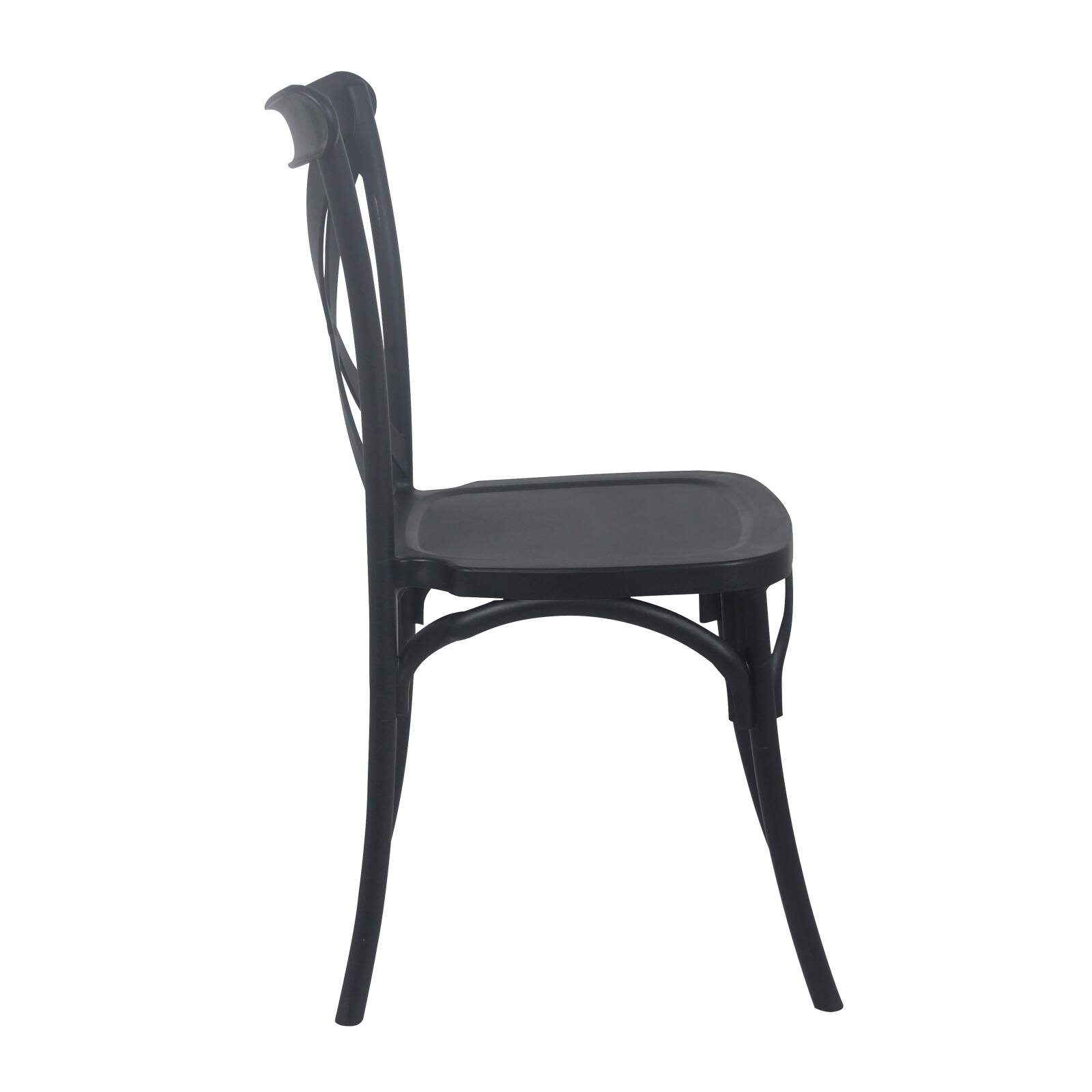 Lot de 4 chaises de terrasse en plastique