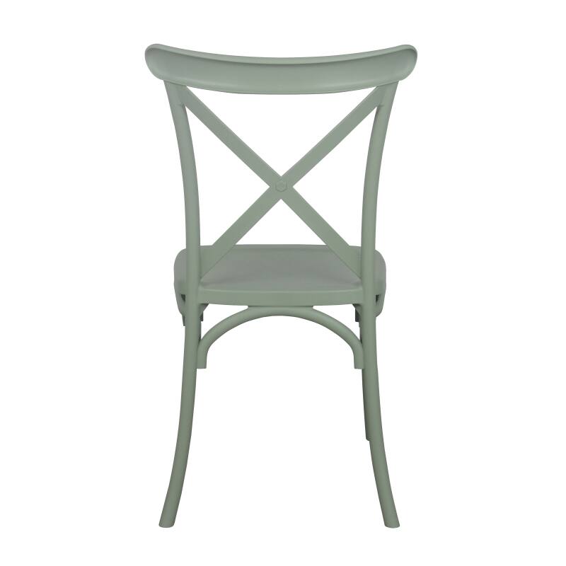 Lot de 4 chaises de terrasse en plastique