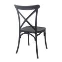 Lot de 4 chaises de terrasse en plastique