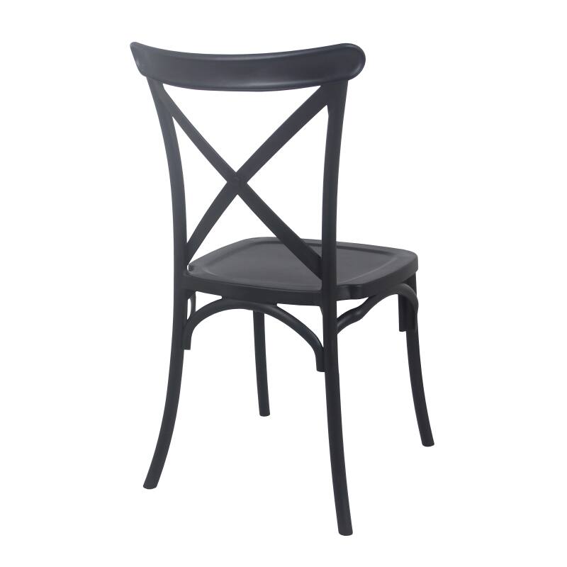 Lot de 4 chaises de terrasse en plastique (4/5)