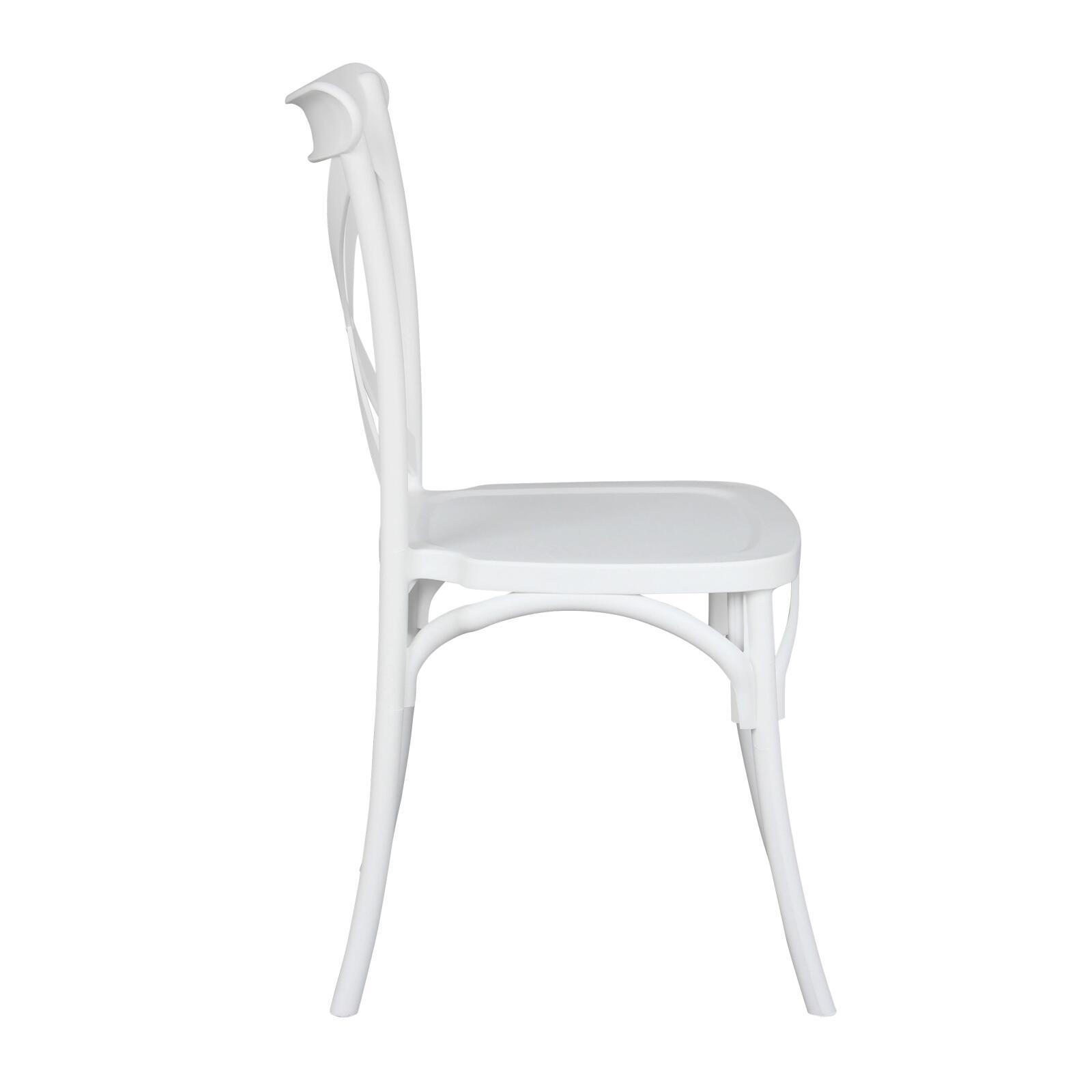 Lot de 4 chaises de terrasse en plastique