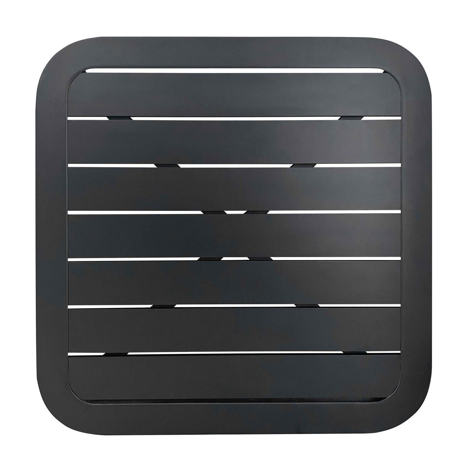 Plateau de table de terrasse carré 70 x 70 cm en aluminium Plateau de table de terrasse carré 70 x 70 cm en aluminium