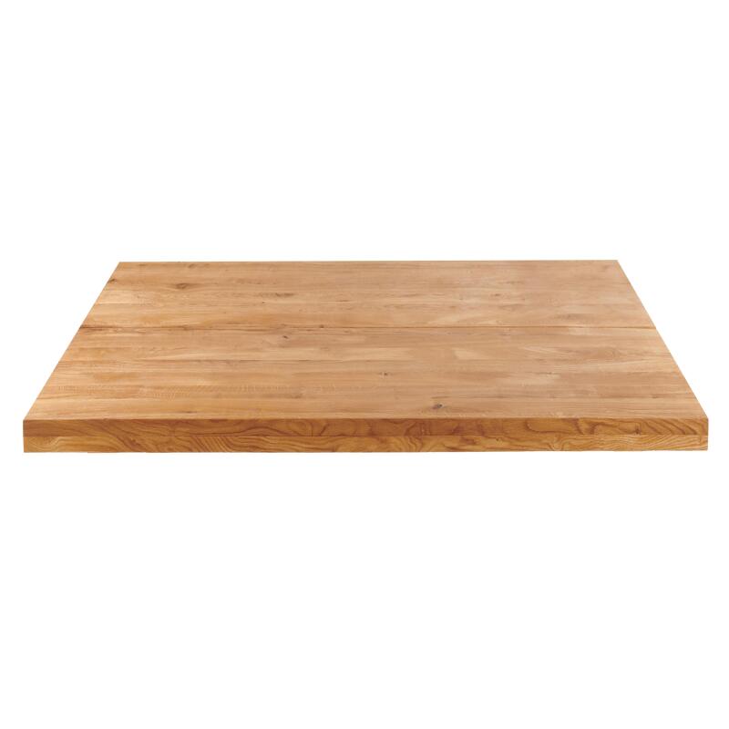 Plateau de table carré avec bords droits 60 x 60 cm en chêne