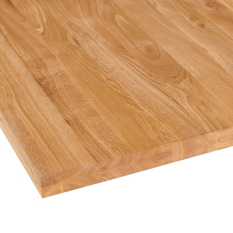 Plateau de table avec bords droits 70 x 70 cm en chêne