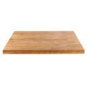 Plateau de table avec bords droits 70 x 70 cm en chêne