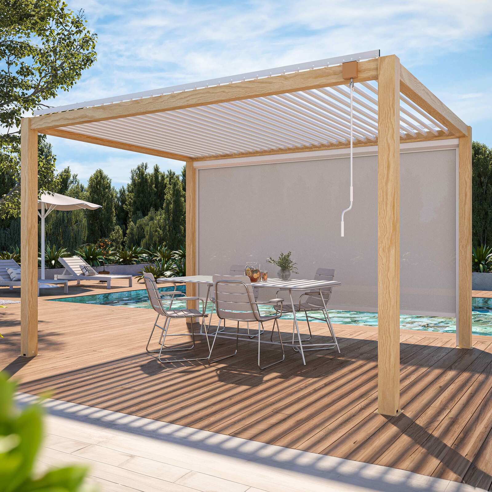 Store pour pergola bioclimatique CORATO et SAPRI