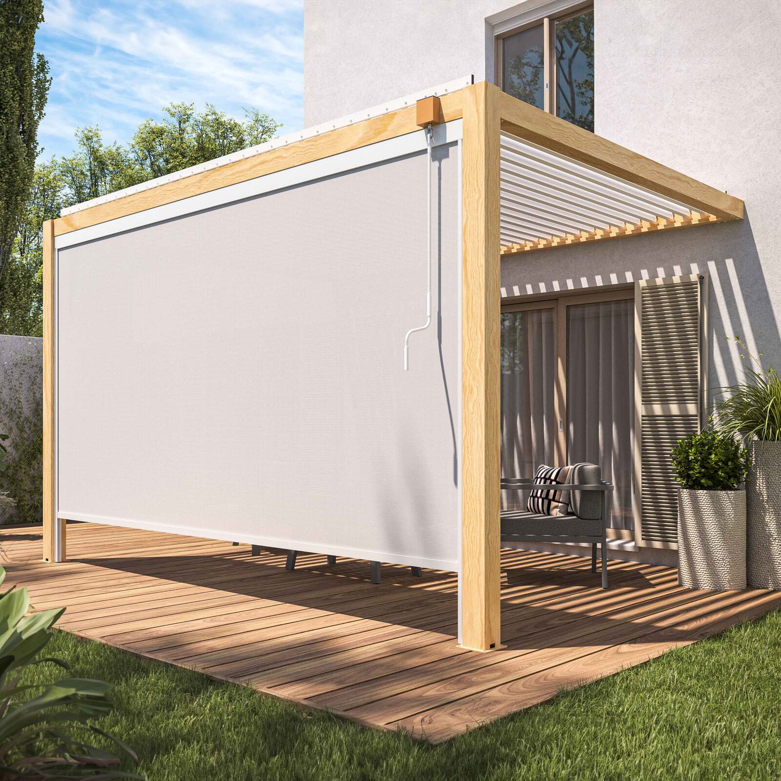 Store pour pergola bioclimatique CORATO et SAPRI
