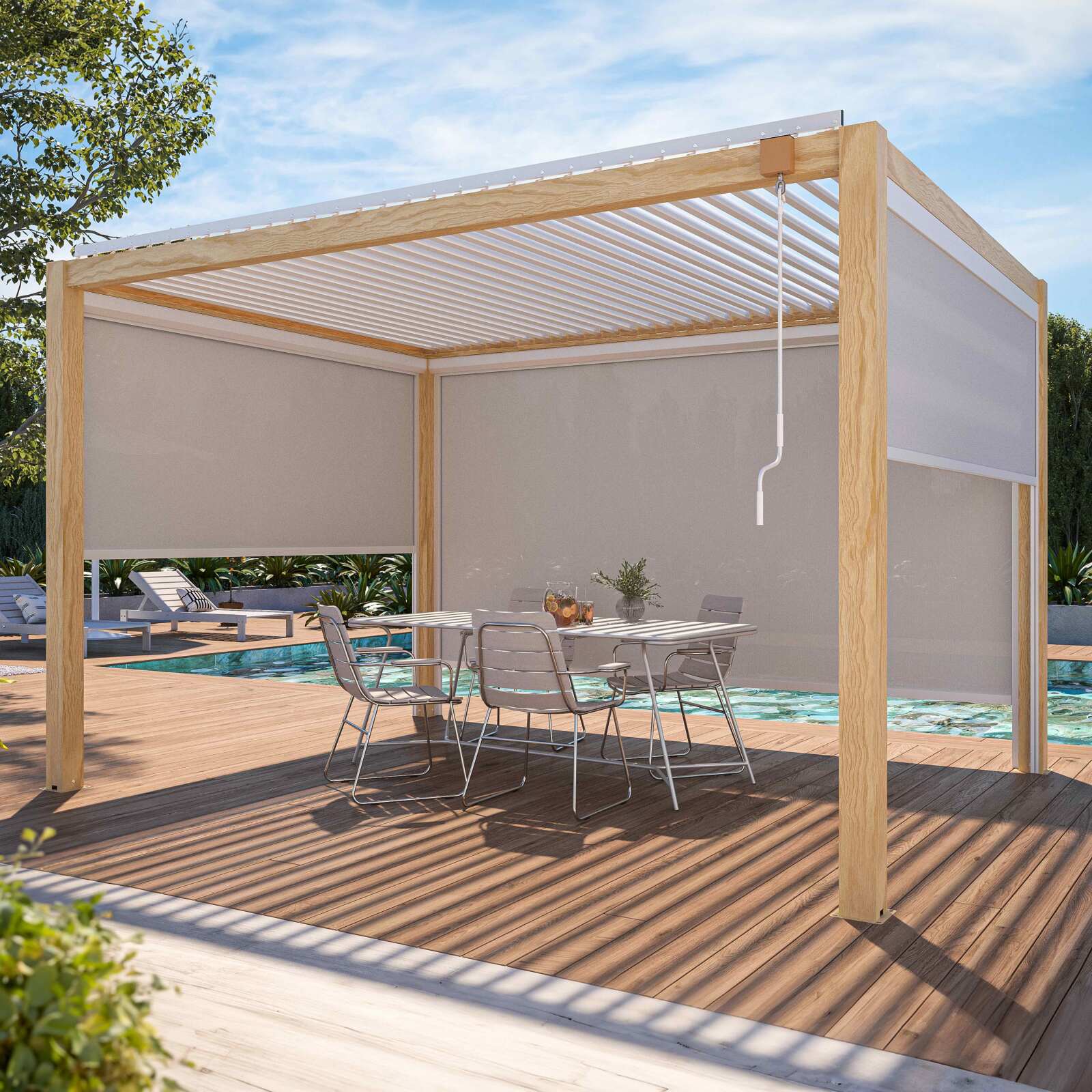 Store pour pergola bioclimatique CORATO et SAPRI