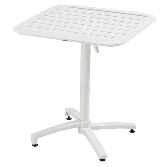 Table de jardin bistrot carrée inclinable en aluminium 2 personnes 70x70 cm | Oviala