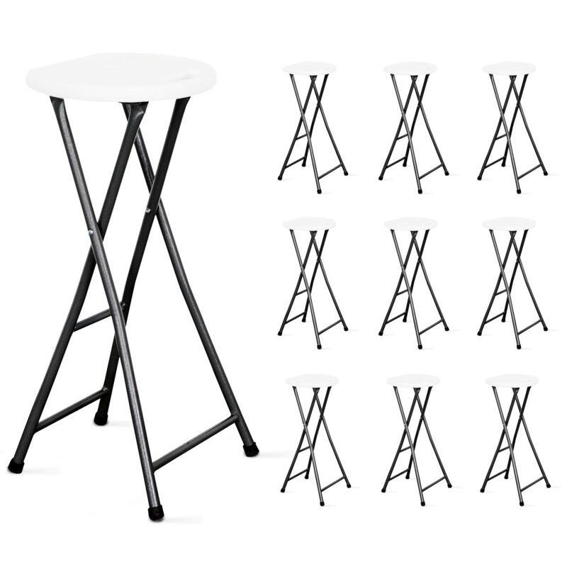 Tabouret de bar pliant - Lot de 10