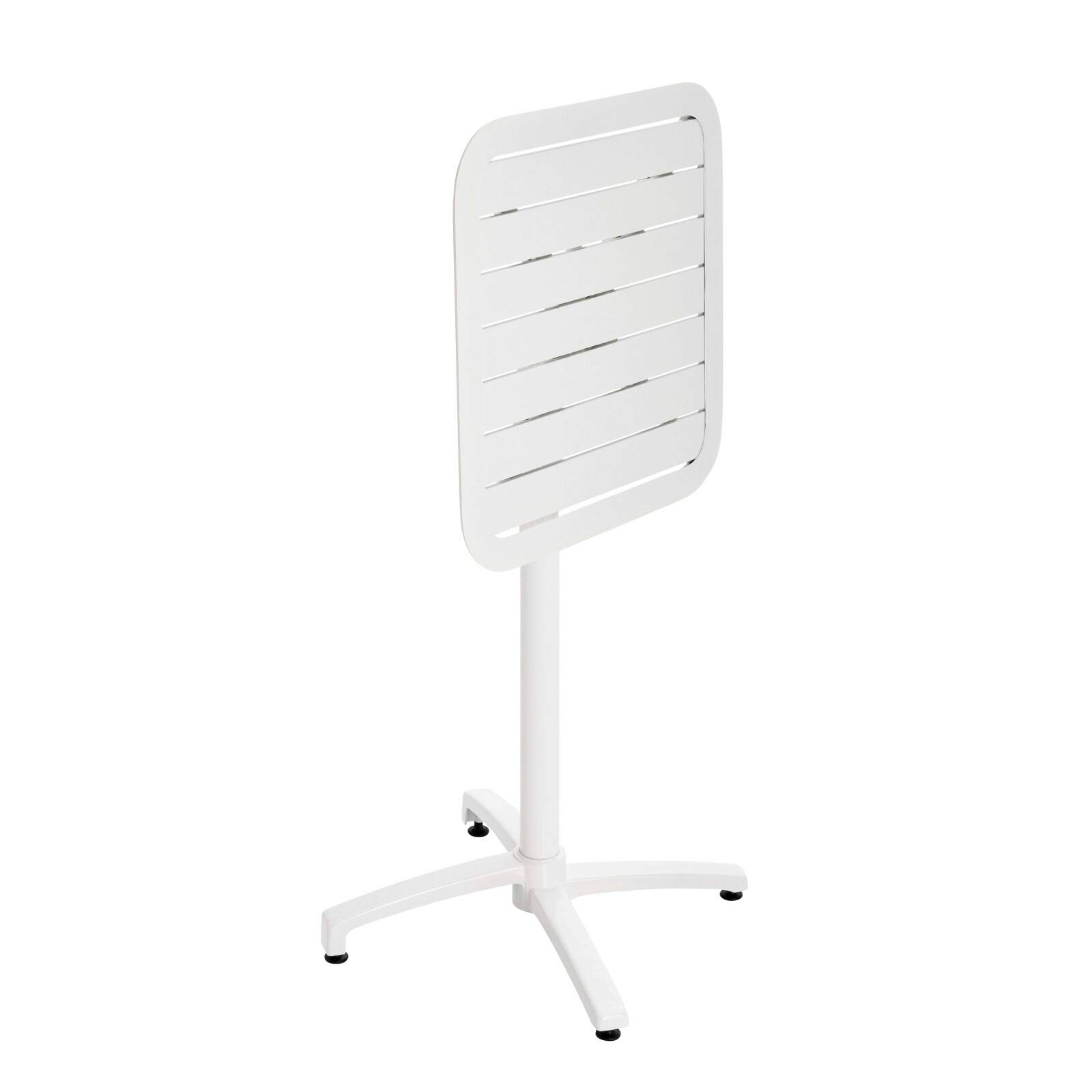 Table haute 60x60 cm inclinable et 2 chaises hautes en aluminium