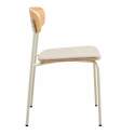 Lot de 2 chaises en métal, bois et tissu