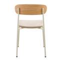 Lot de 2 chaises en métal, bois et tissu