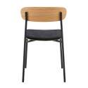 Lot de 2 chaises en métal, bois et tissu