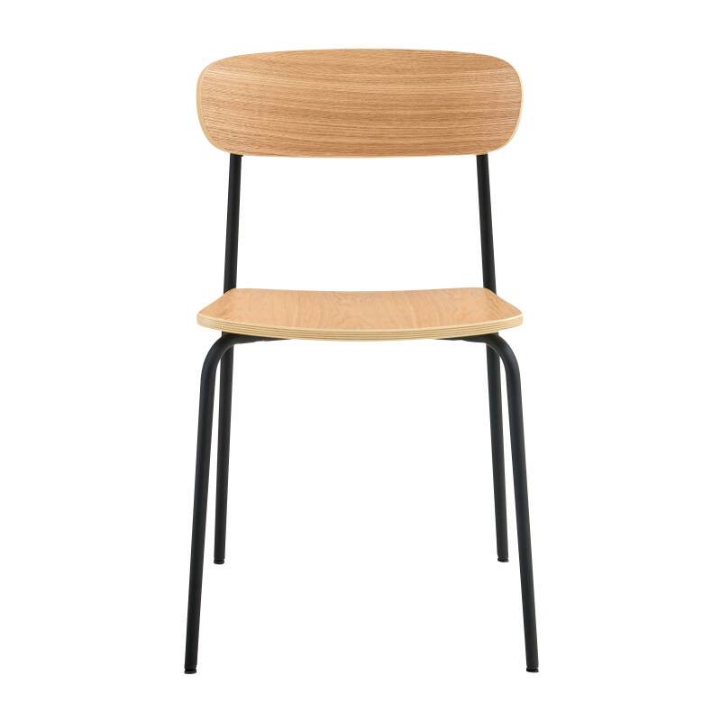 Lot de 2 chaises en métal et bois (5/6)