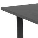 Table à manger extensible en acier et MDF effet marbre noir - 6 à 8 personnes