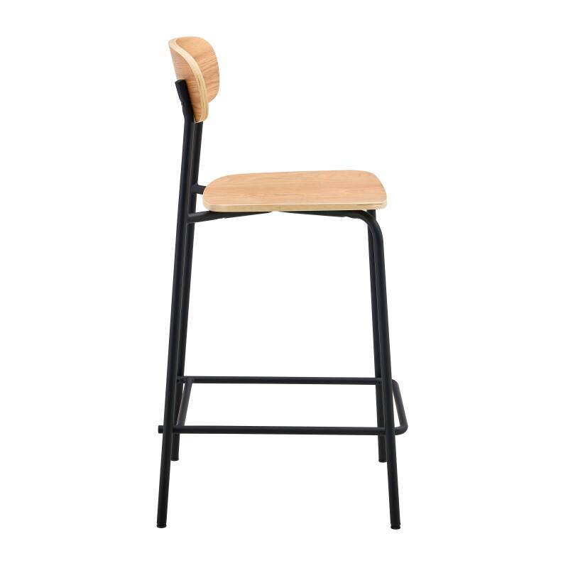 Lot de 2 chaises hautes en métal et bois (2/5)