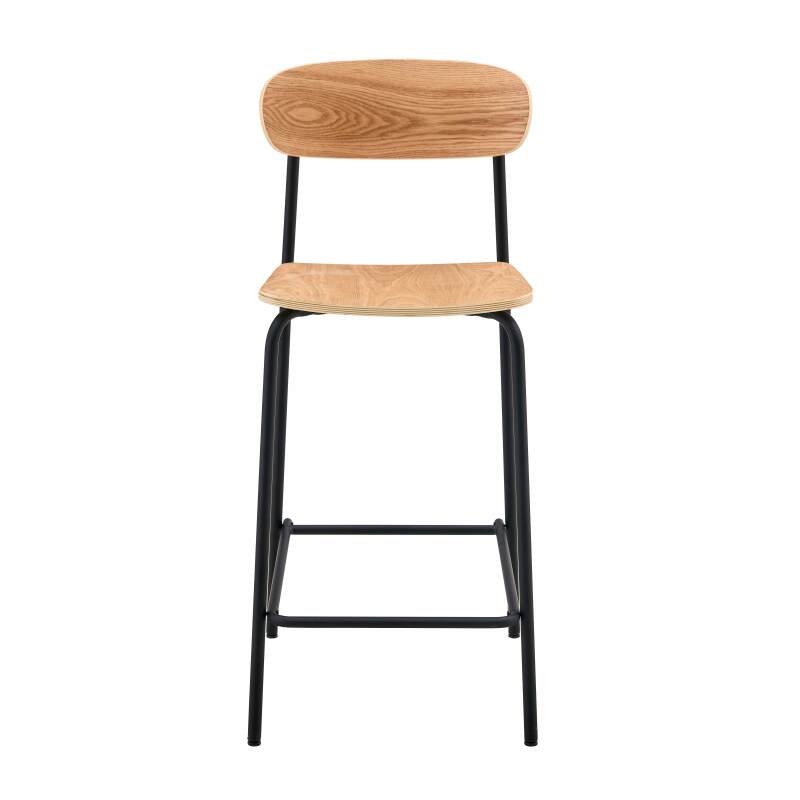 Lot de 2 chaises hautes en métal et bois (3/5)