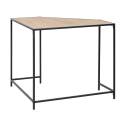 Bureau d'angle en acier et MDF effet chêne 85 x 75 cm