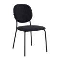 Lot de 2 chaises en acier et tissu