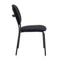 Lot de 2 chaises en acier et tissu