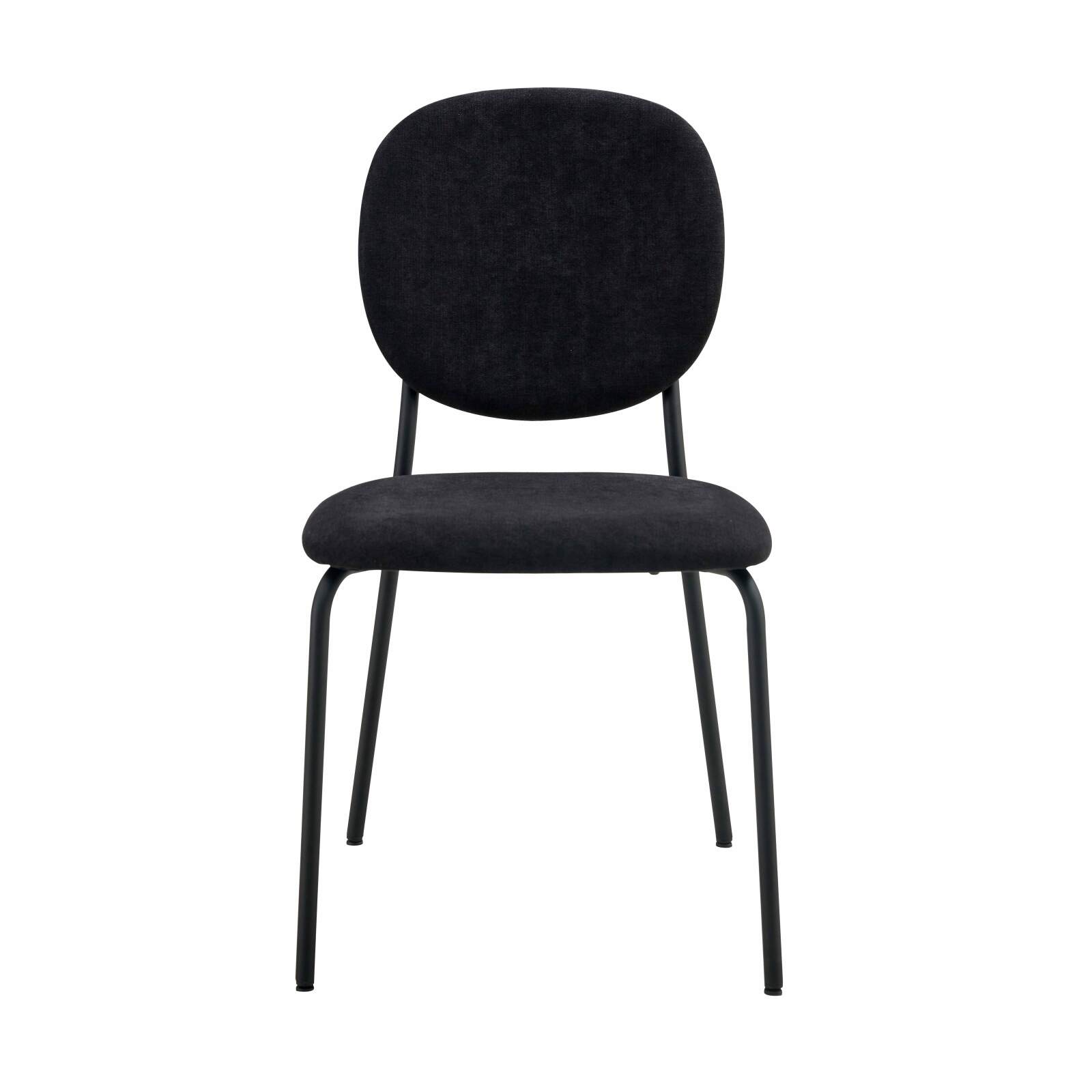 Lot de 2 chaises en acier et tissu