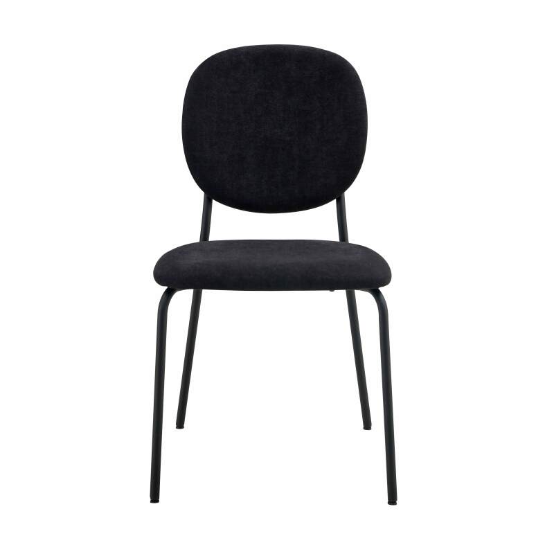 Lot de 2 chaises en acier et tissu