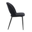 Lot de 2 chaises en acier et velours