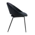Lot de 2 chaises en acier et velours