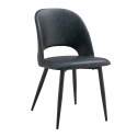 Lot de 2 chaises en acier et textile enduit
