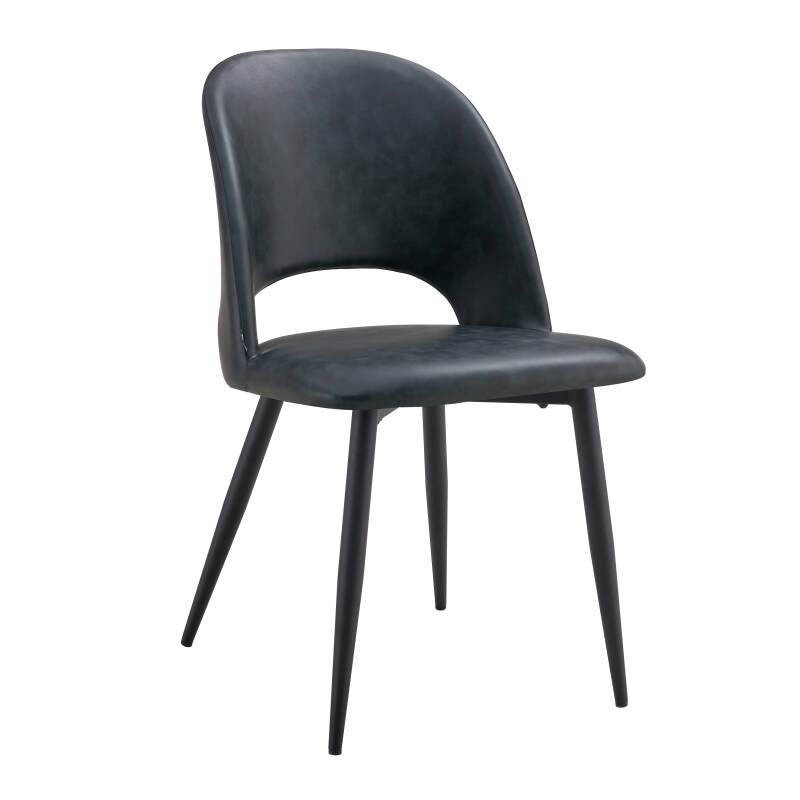 Lot de 2 chaises en acier et textile enduit