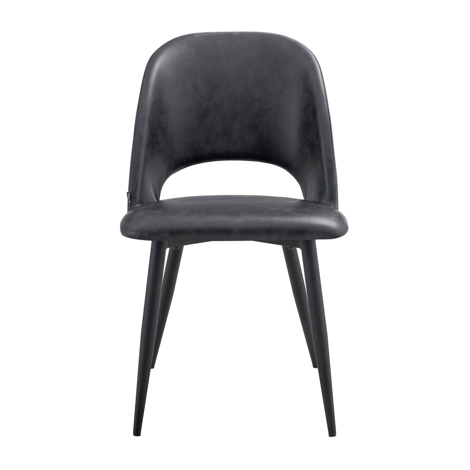 Lot de 2 chaises en acier et textile enduit Lot de 2 chaises en acier et textile enduit