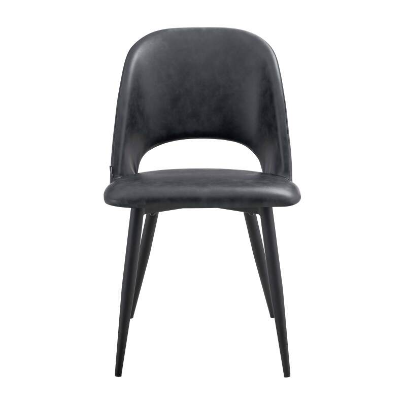 Lot de 2 chaises en acier et textile enduit