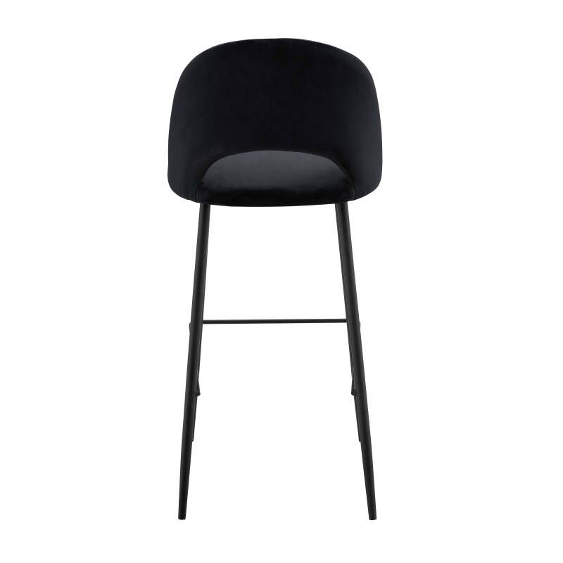 Lot de 2 chaises hautes en métal et velours