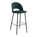 Lot de 2 chaises hautes en métal et velours