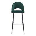 Lot de 2 chaises hautes en métal et velours